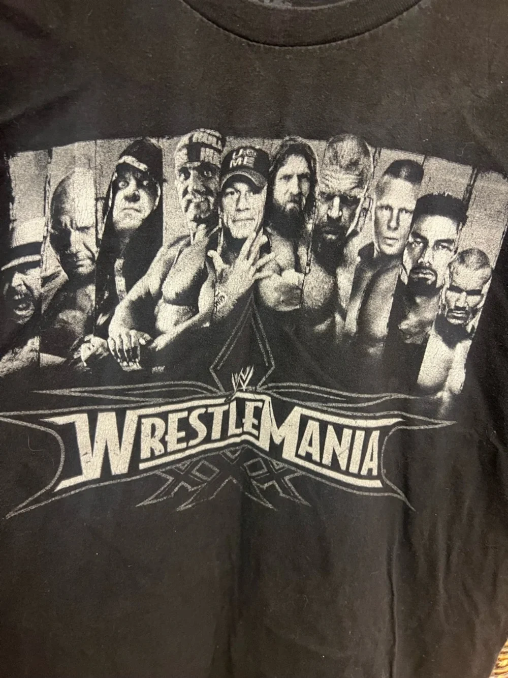 WrestleMania Black Graphic Tee - Men's Crew‎ Neck- Medium